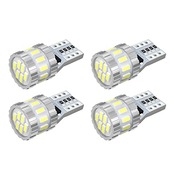 BORDAN T10 LED ホワイト 爆光 キャンセラー内蔵 ポジションランプ ナンバー灯 ルームランプ 高耐久 無極性 3014LED素子6000K DC12V 2.4W 4個入