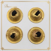 ベリーダンス ジル フィンガーシンバル ゴールド系 GAWHARET EL FAN 金 黒 両手 ペア 1組 ミニシンバル ダンサー 小物 小道具 模様 柄 ダンス用品 ダンス小物 練習 レッスン イベント ステージ ブラック系