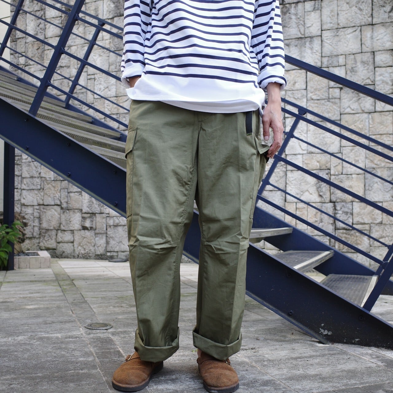 KENNETH FIELD ケネスフィールド ヘリンボーンテーパードグルカパンツ