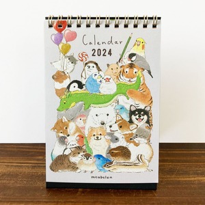 2024年 卓上カレンダーSサイズ HAPPY ANIMAL YEAR!!