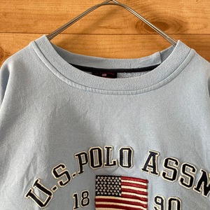 【U.S. POLO ASSN.】刺繍ロゴ スウェット トレーナー サイズL アメリカ古着