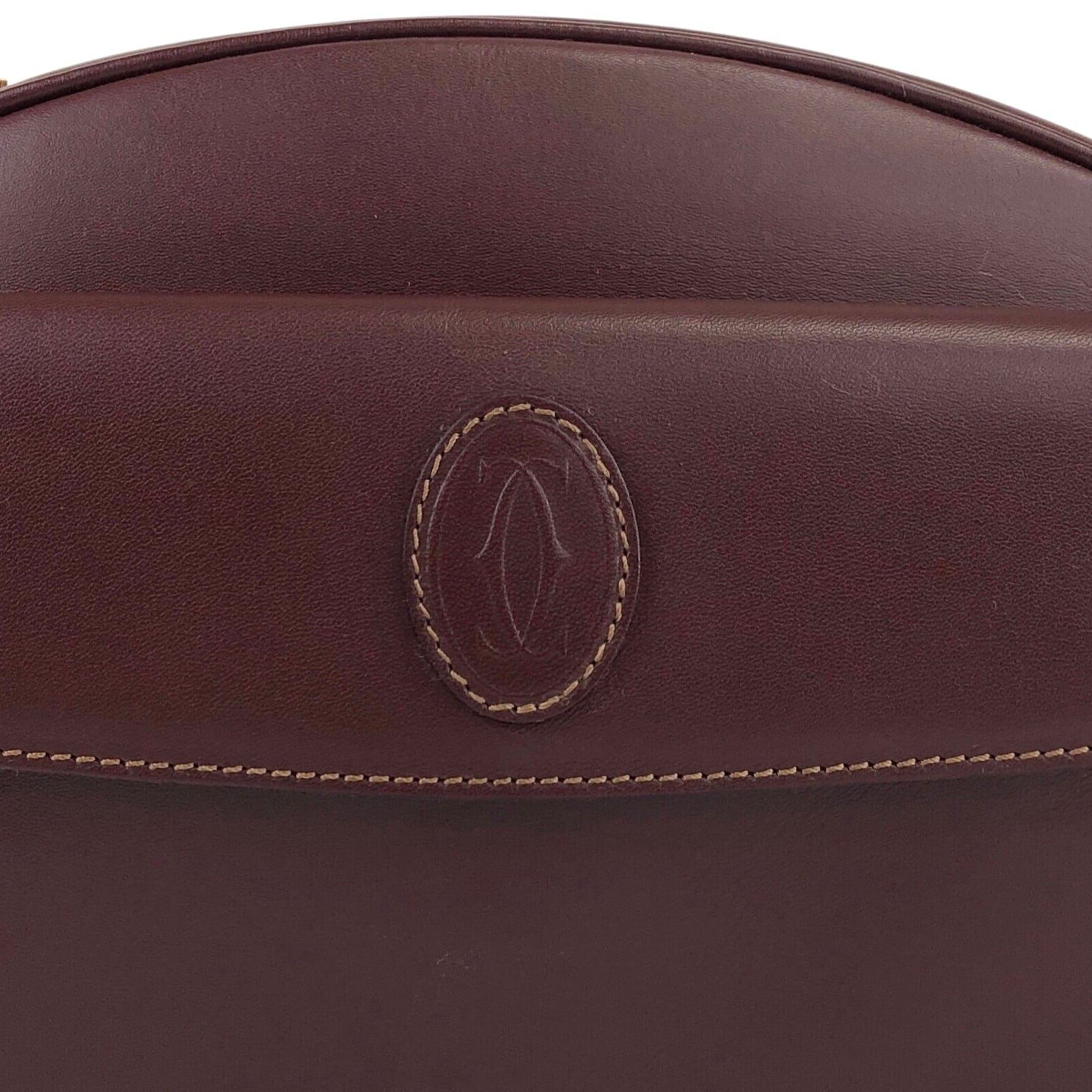 Cartier カルティエ マストライン ショルダーバッグ ボルドー ロゴ