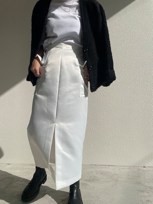 satin cargo skirt （white) 4月下旬〜5月上旬頃にかけて発送