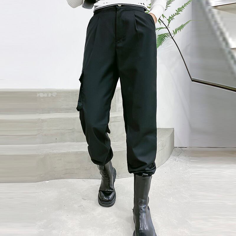 2020プラスサイズの女性の新しいルーズレッグパンツ女性のハイウエストファットシスターmmルーズデザインワイドレッグパンツ ミックスインファッション42156881133