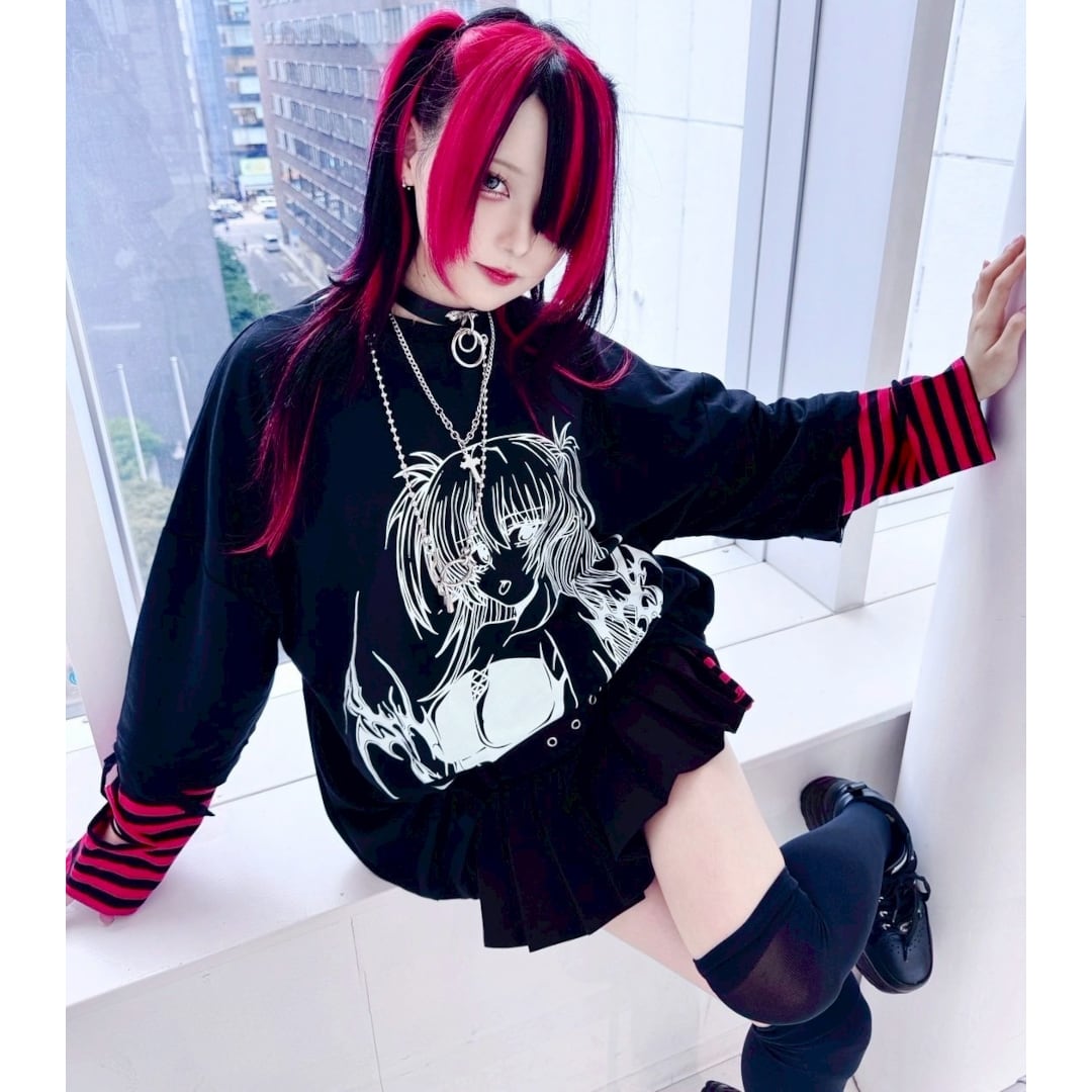 ハーフツインGIRLダメージ SUPER BIG Tシャツ | VOLCAN&APHRODITE 公式通販