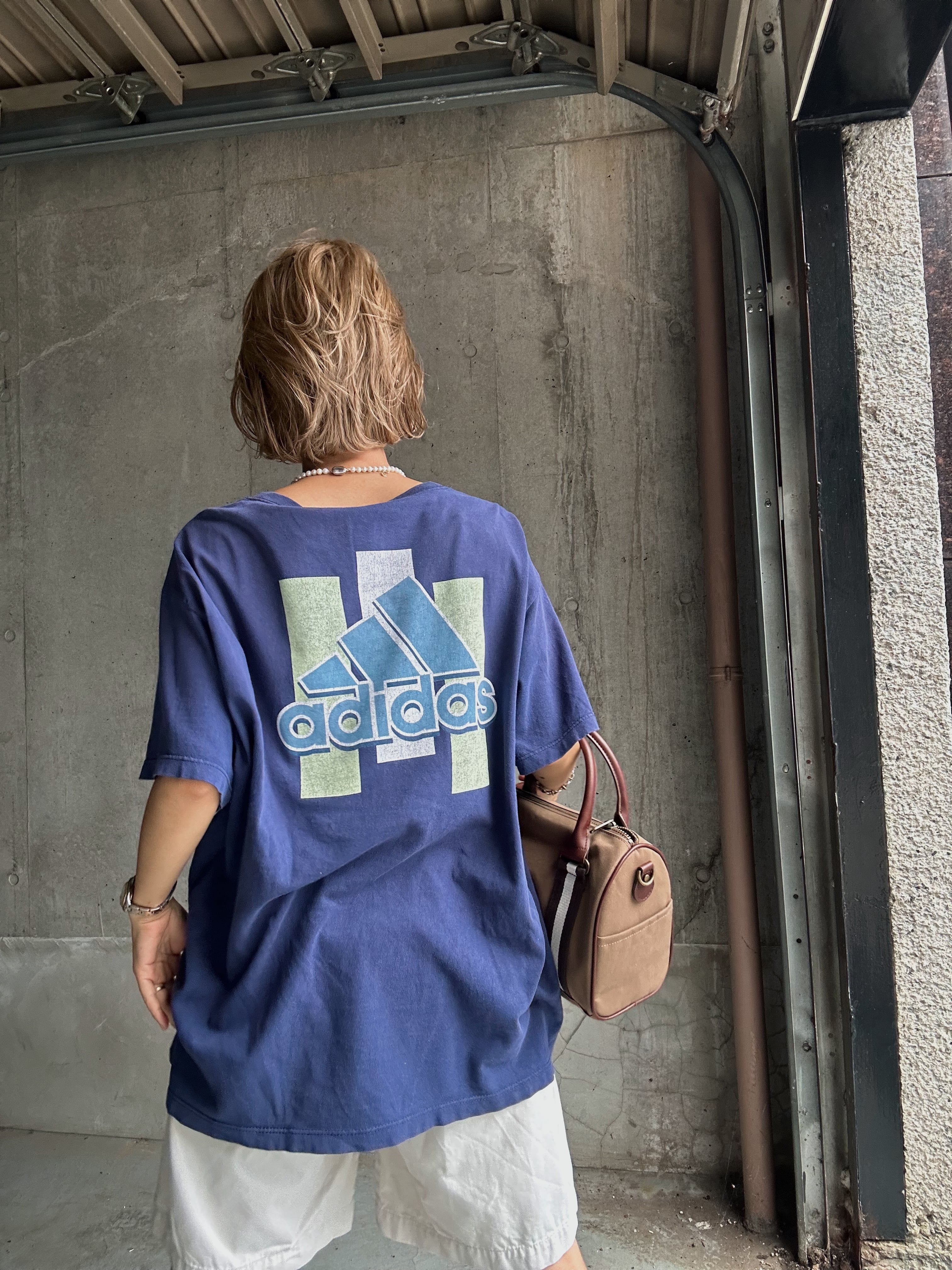 (CS2013)90‘s OLD adidas logo t-shirt made in USA