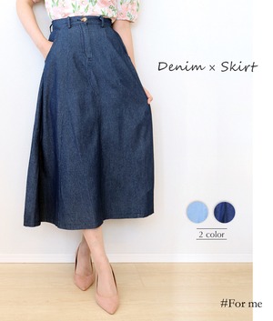 デニム生地フレアスカート_b0132106008