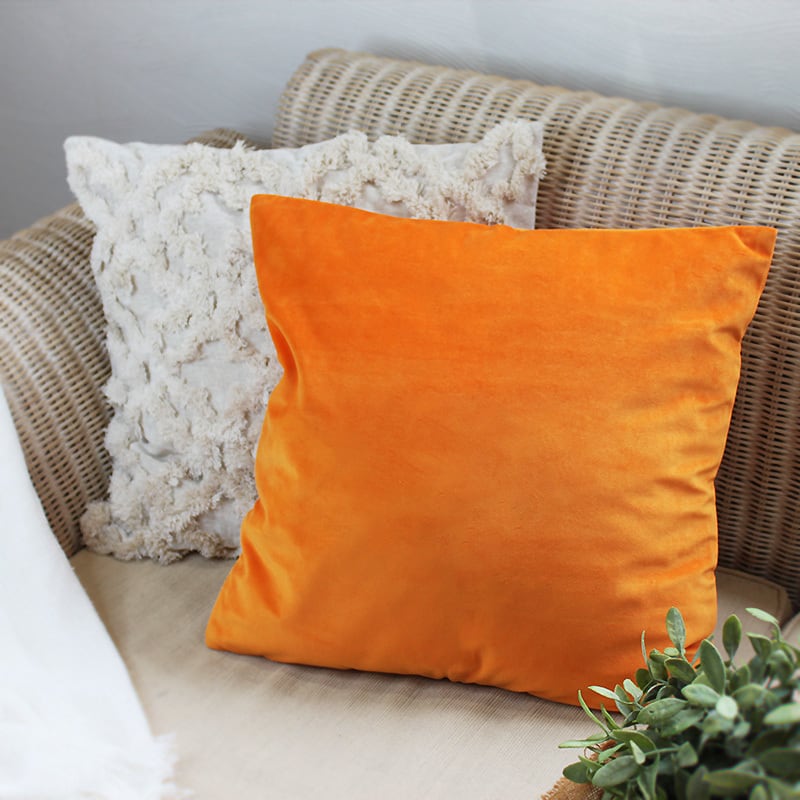 スクエアクッションカバー ベルベット 45 x 45 レモンイエロー 2枚 スクエアクッションカバー ベルベット 45 x 45 レモンイエロー 2枚