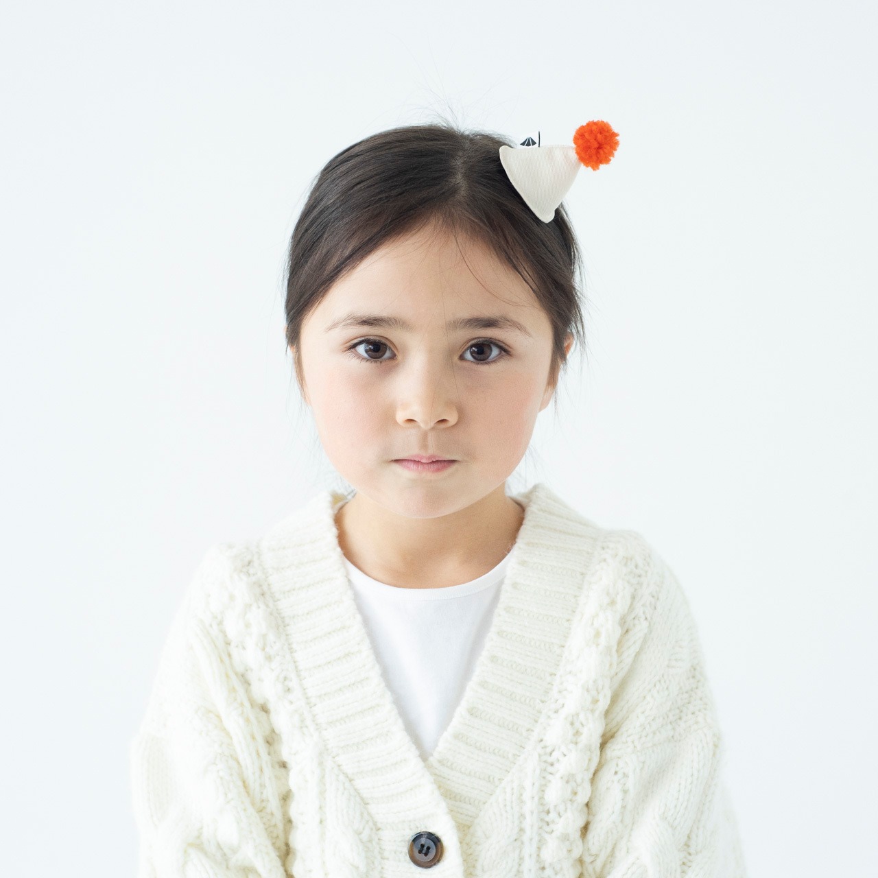 ヘアピン 【ぼうしアイボリー】ブランド 子供 ヘアアクセサリー 女の子 男の子 日本製 キッズ ギフト