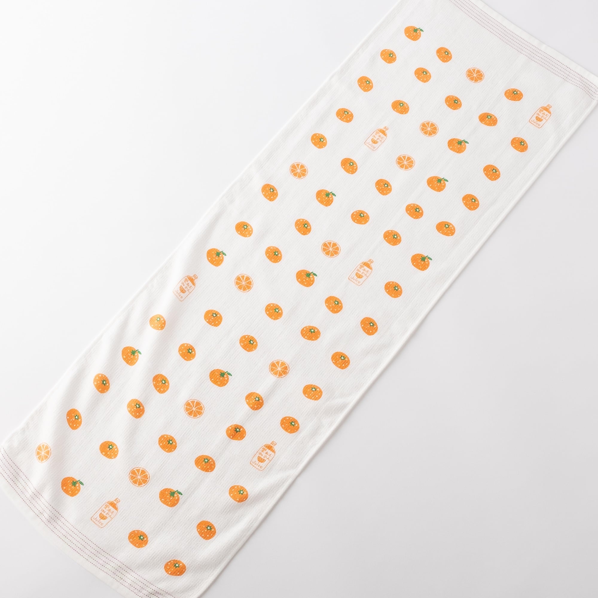 タオルてぬぐい「うすい かるい ながい みかん」国産 日本製 今治産