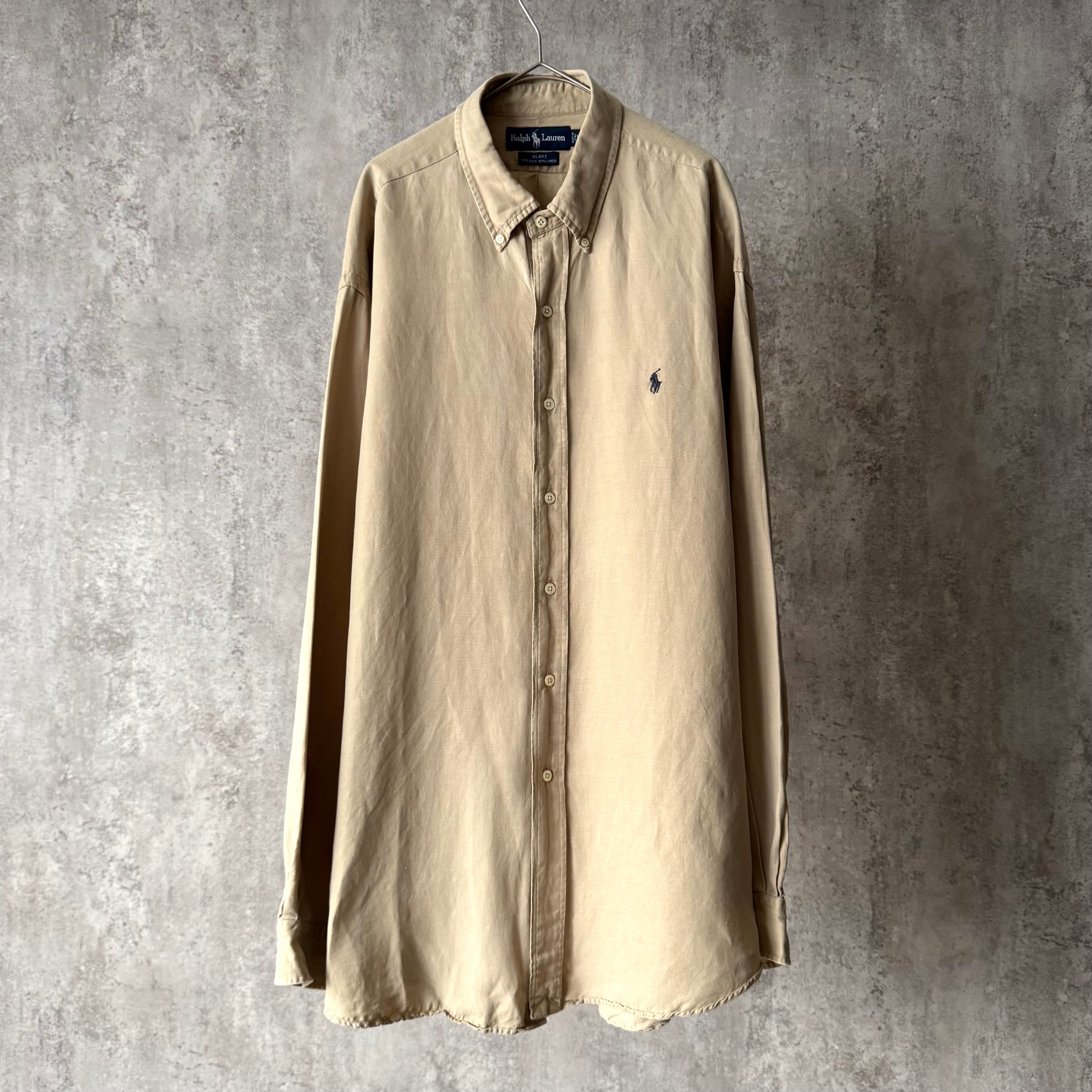 90s Ralph Lauren silk linen BD shirt 