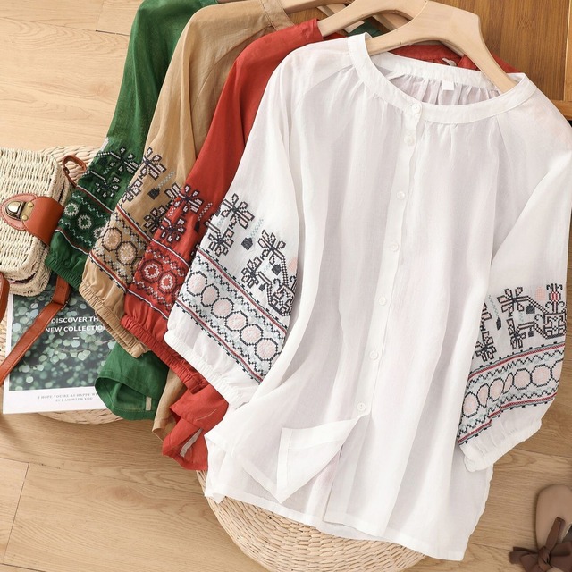 レディース トップス シャツ ブラウス 7分袖 ノーカラー ボタンダウン かわいい 大人可愛い きれいめ シンプル カジュアル 上品 おしゃれ かっこいい こなれ感 クール 主役級 存在感 抜け感 ベーシック アクティブ 春 夏 ロングシーズン ママ デート お出かけ 旅行 公園 女子会 休日 ショッピング カフェ 韓国 コーデ 楽ちん 体型カバー 普段使い 着回し モテ インスタ映え 定番 M L XL 2XL 3XL 大きいサイズ ゆったり ゆる アースカラー ベーシックカラー 大人カラー カラバリ