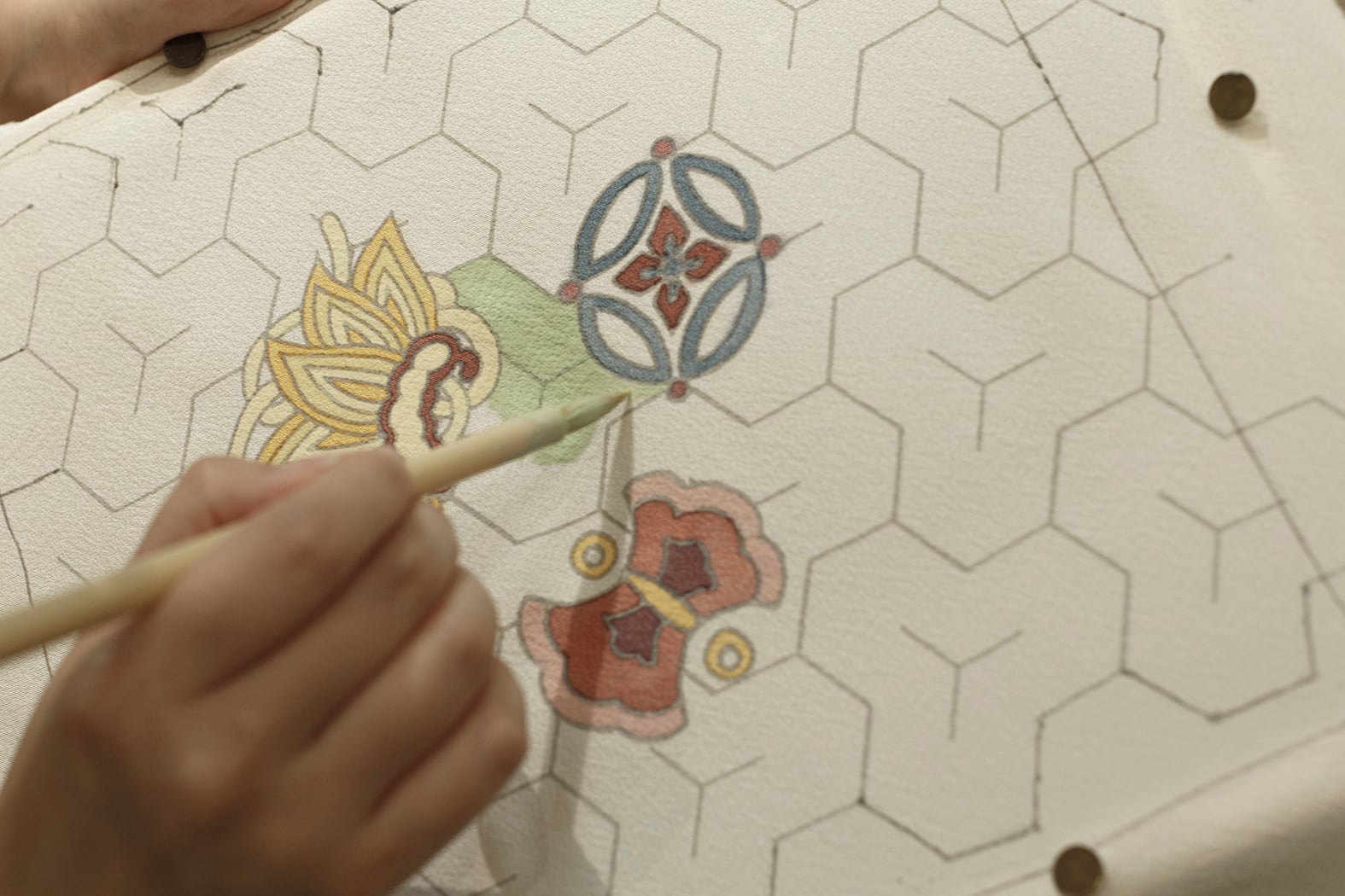 手描き友禅体験キット【ファブリックパネル】花と蝶 | 和草〜にこぐさ