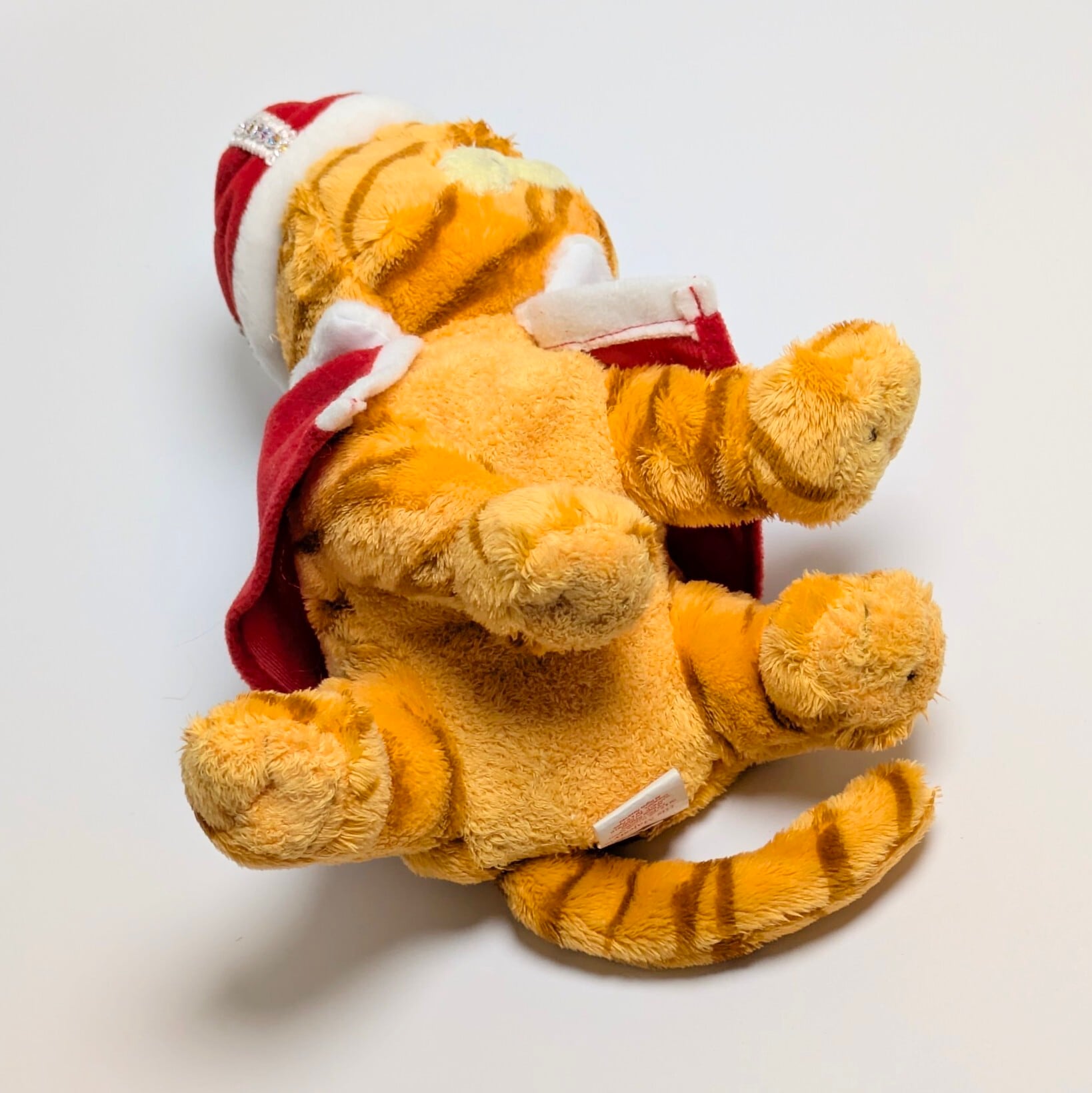 ガーフィールド　ぬいぐるみ　革キャップ　目がプラ ぬいぐるみ ガーフィールド お洒落 プラッシュドール 可愛い