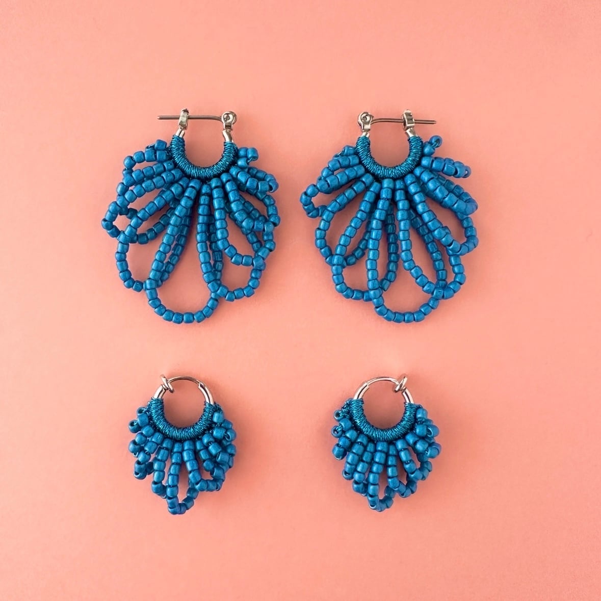 ビーズクロッシェフープピアス＆イヤリング ロング | KITTUN ASWADU