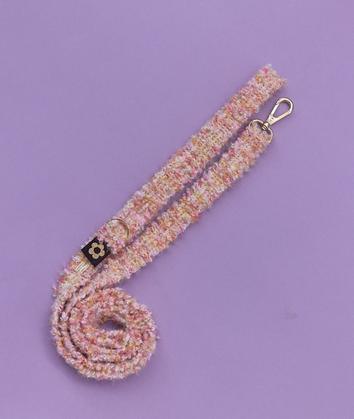 Coral pink tweed leash