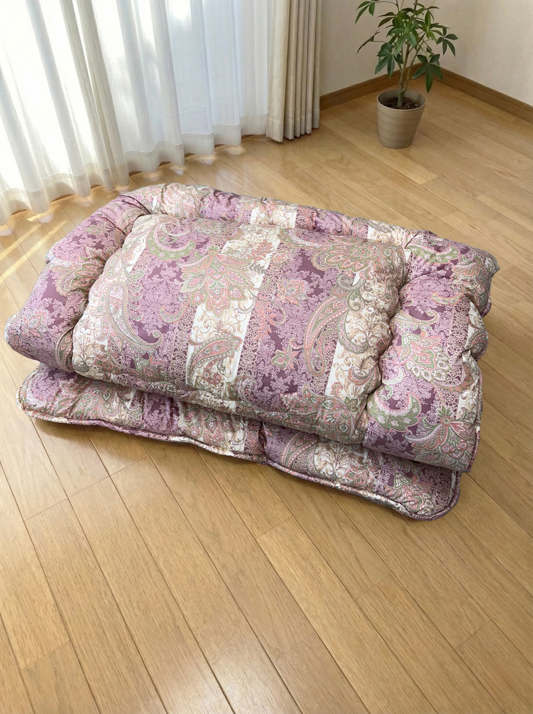 軽量ウール敷ふとん　リューゼ【シングル】【ピンク】【ブルー】