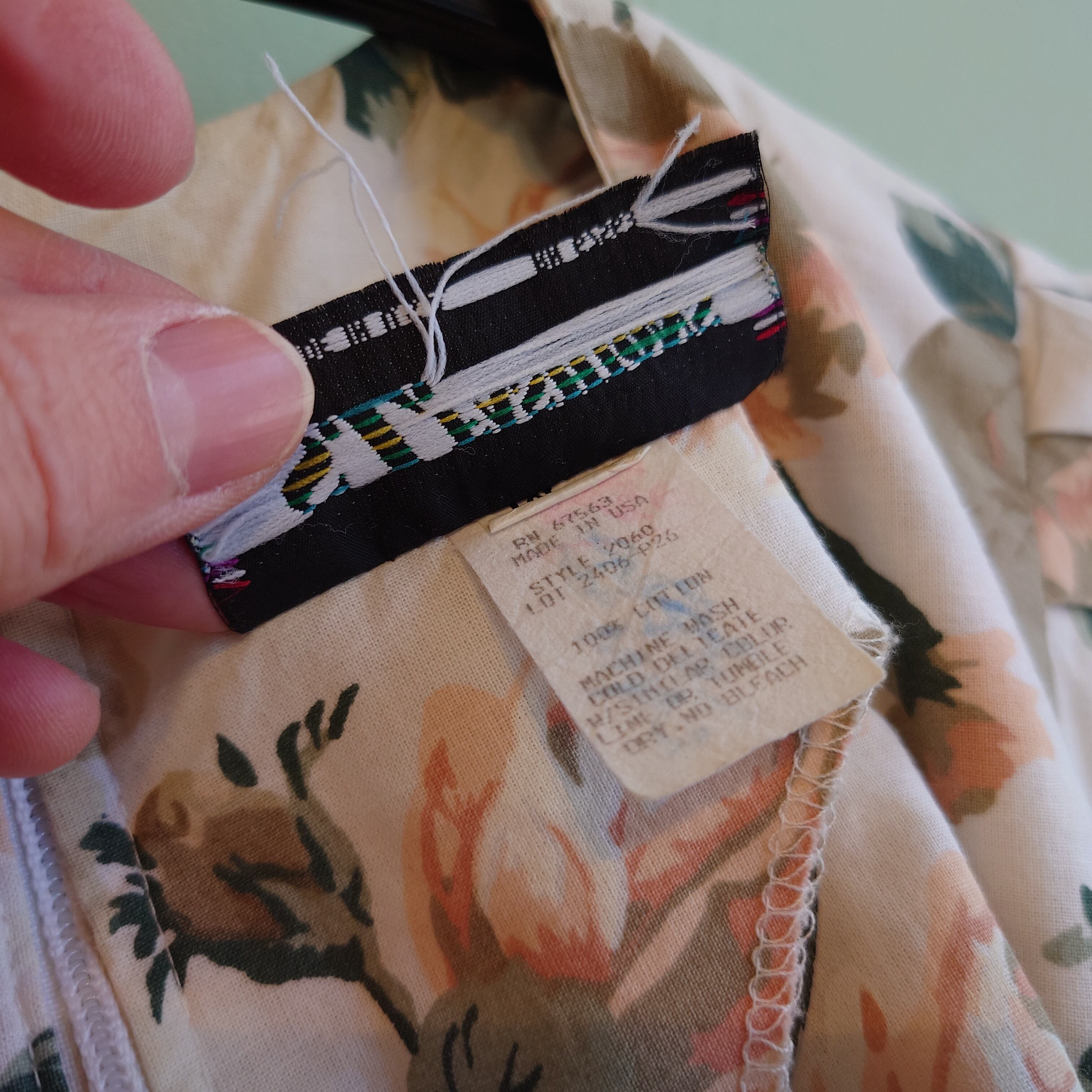 S.L. Fashions 80s vintage 花柄 ヴィンテージドレス パフスリーブ