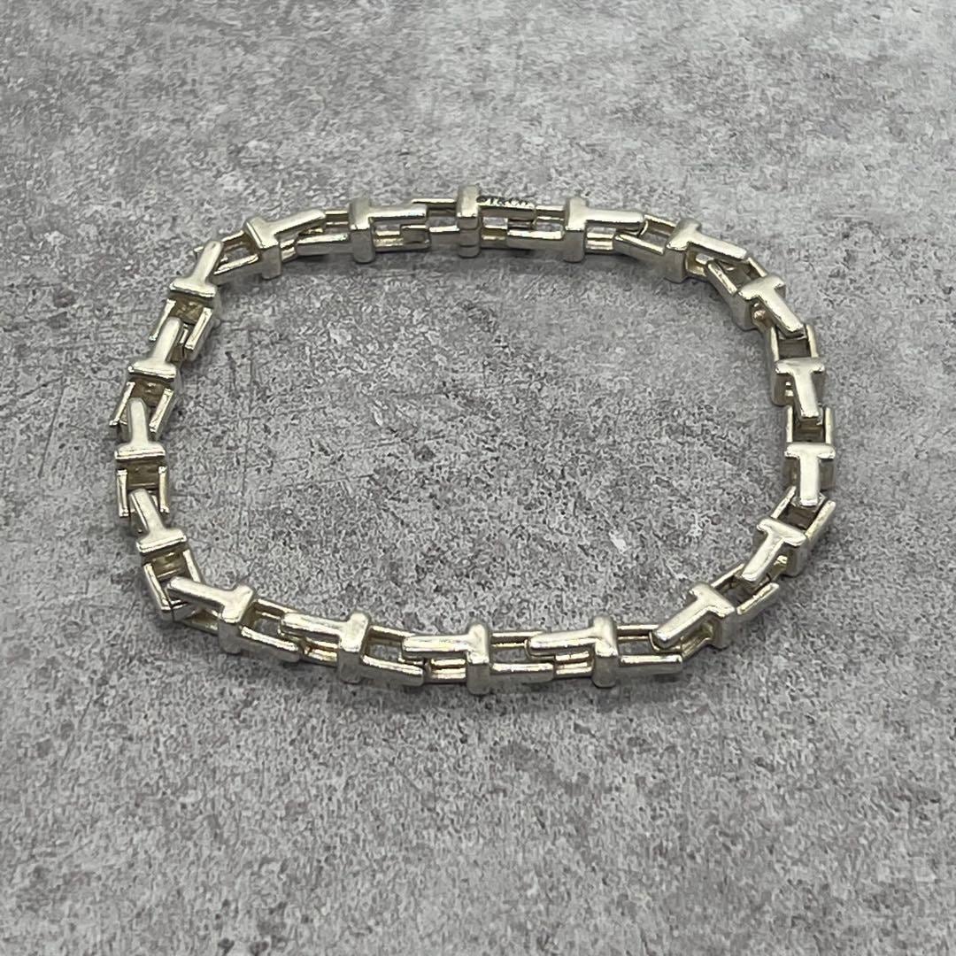 【希少】ティファニー TIFFANY&CO Tナローチェーン ブレスレット