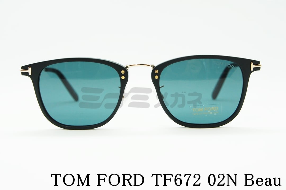 TOM FORD サングラス TF672 02N Beau スクエア フレーム コンビ メンズ レディース メガネ おしゃれ アジアンフィット  トムフォード