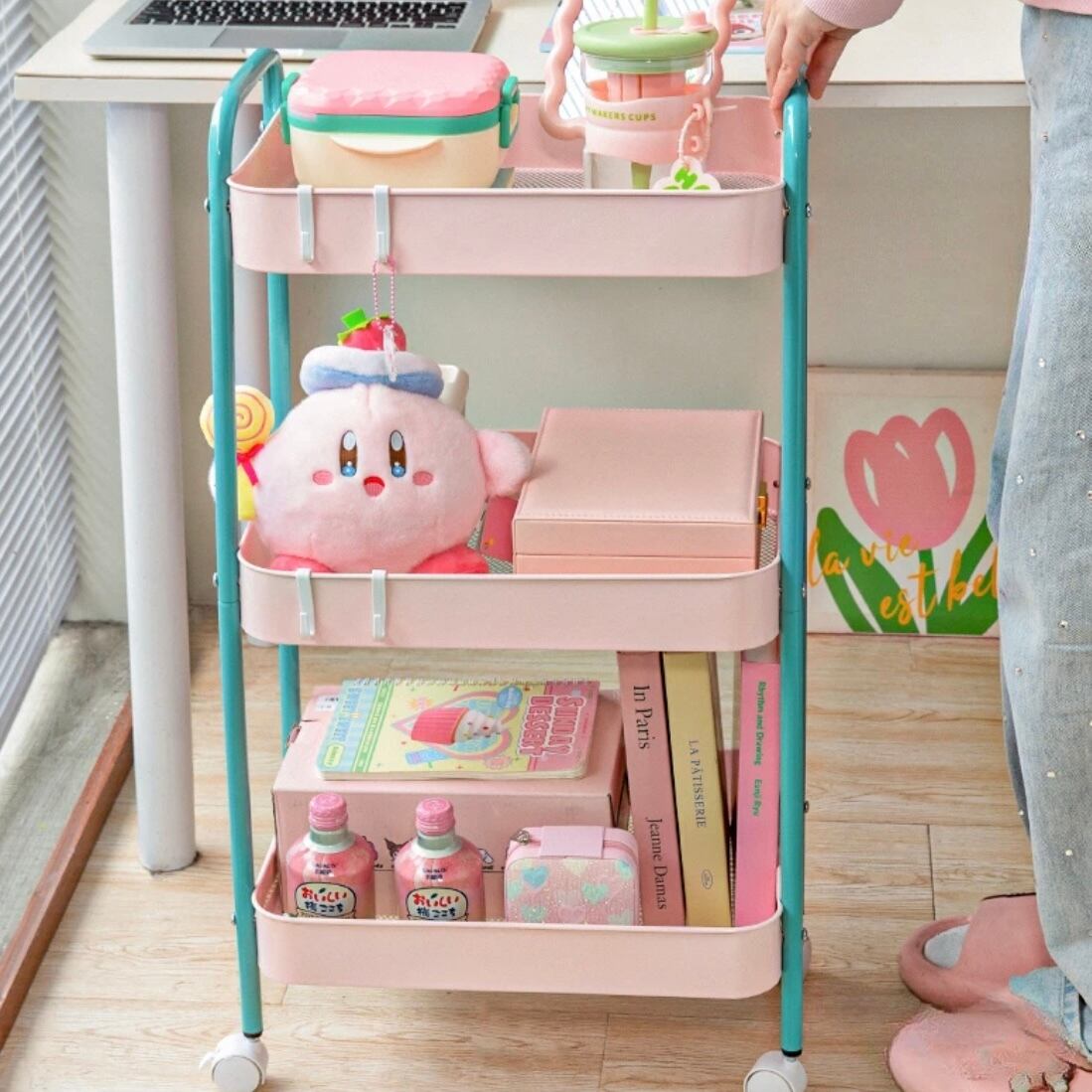 限定値下げ　海外輸入3段ワゴンキャスター付き　収納ラック　おしゃれ 3段キャスター付き収納ワゴン｜2色展開 | moncoffret