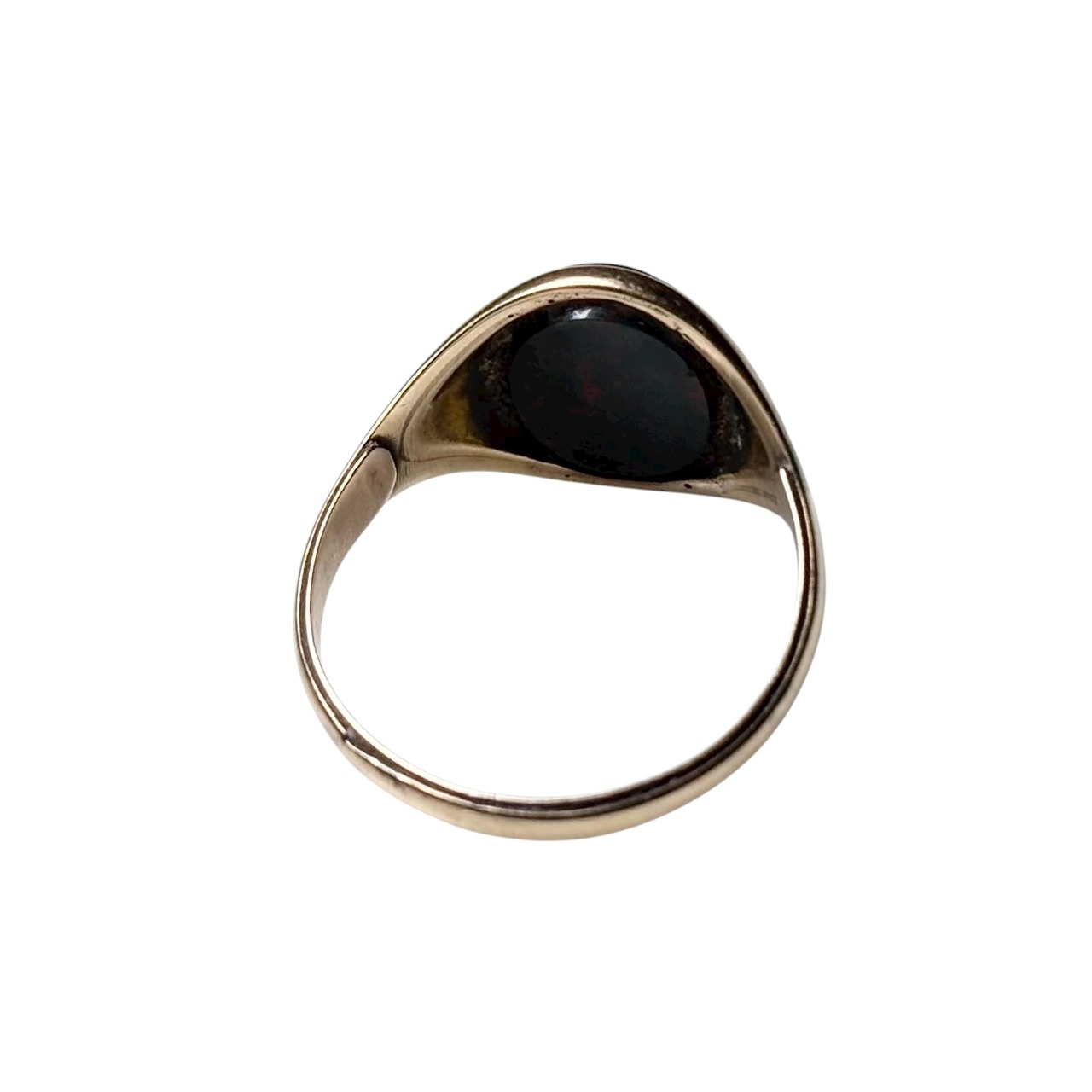 vintage 9ct gold Bloodstone signet ring