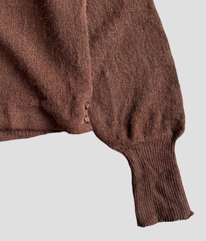 -Lord Jeff- Vintage 70s M V neck alpaca cardigan