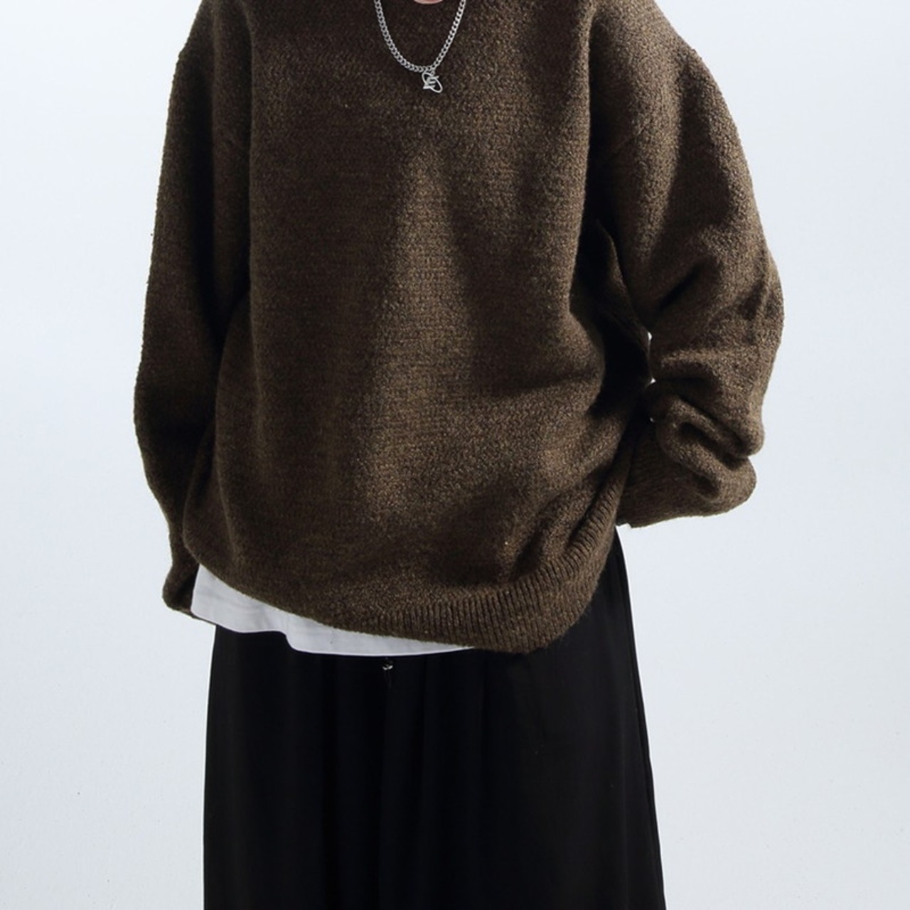 フェイクアルパカ調ソフトビッグニット　996