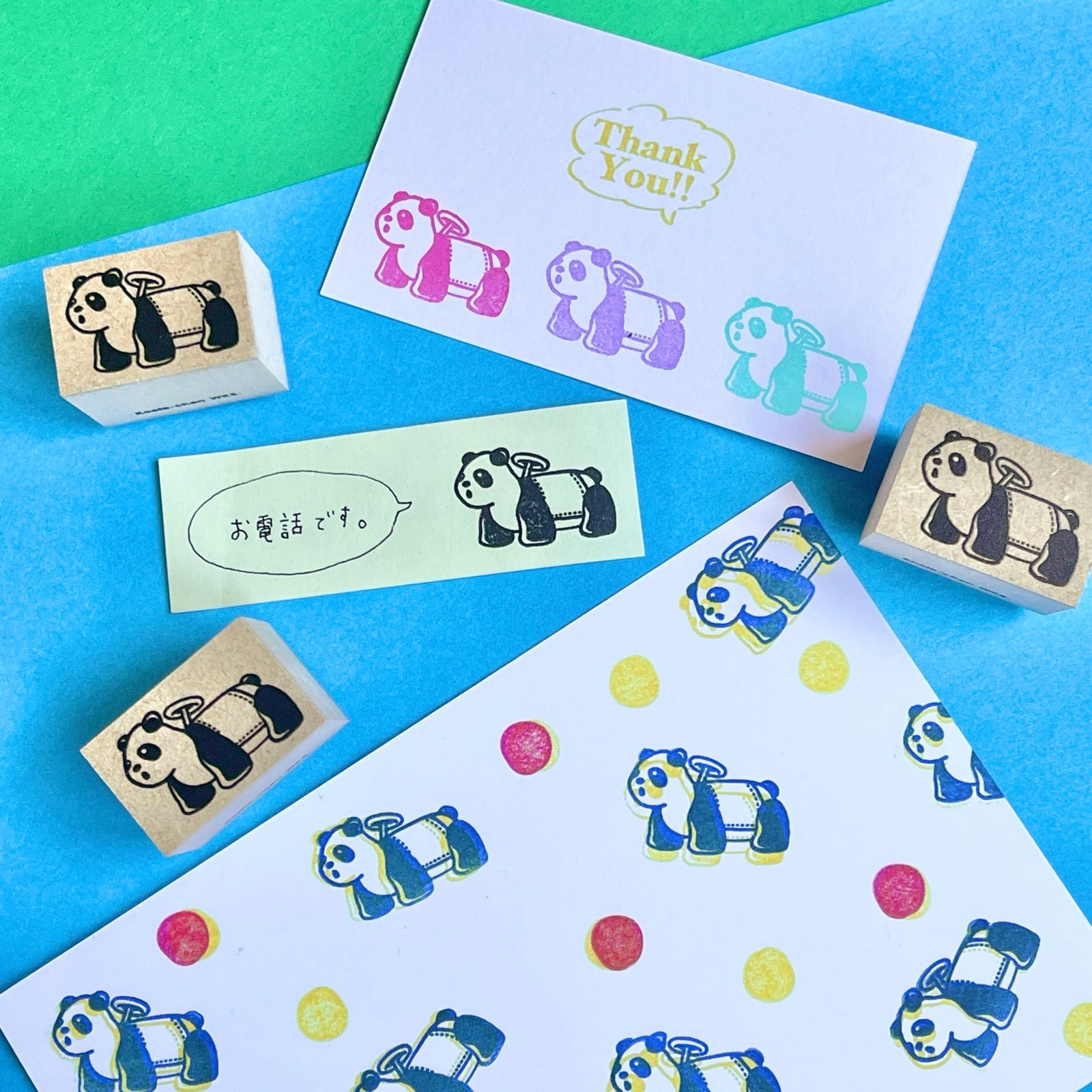 パンダ for you 消しゴムはんこ