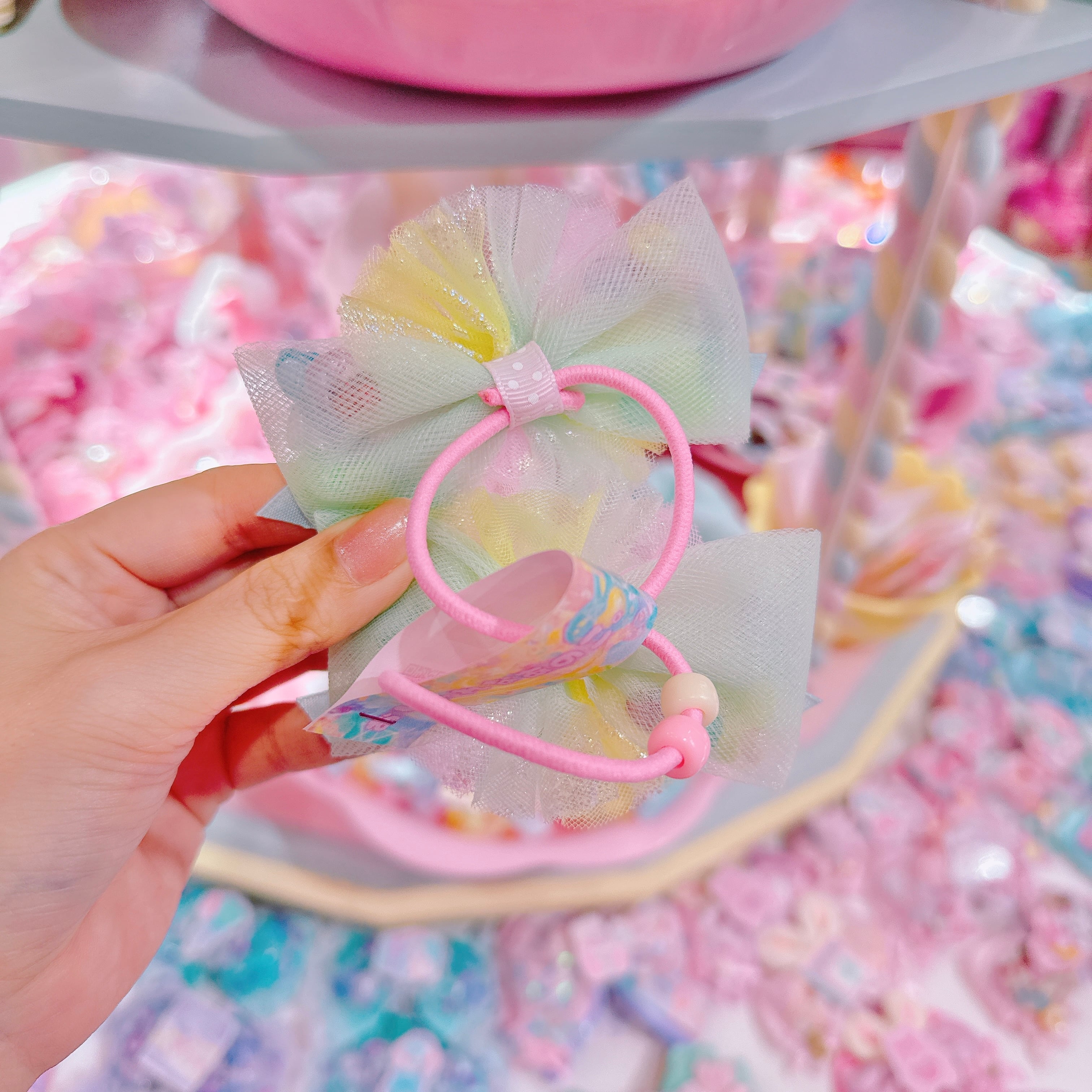 【P6】5-10シャカシャカツインヘアゴム