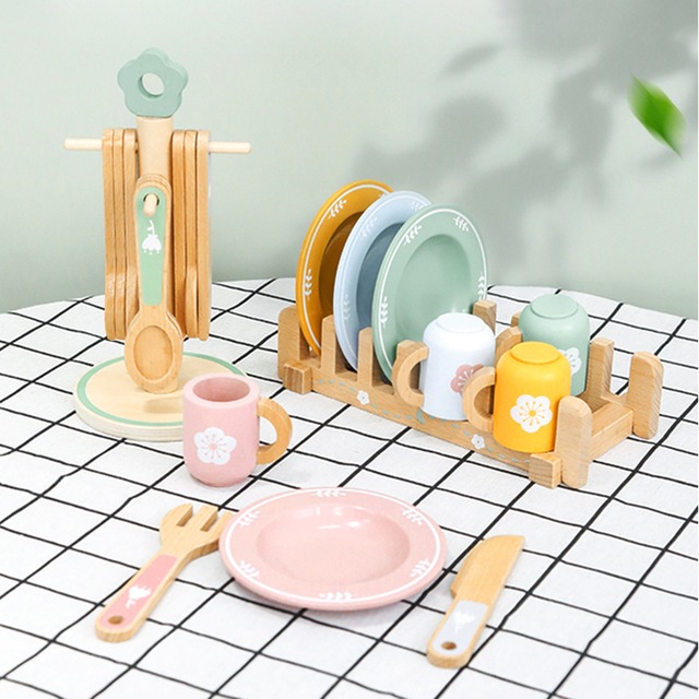 ,木製おままごとセットMy little dinnerware　調理器具　ディナーセット　誕生日クリスマスプレゼント　ltw0015