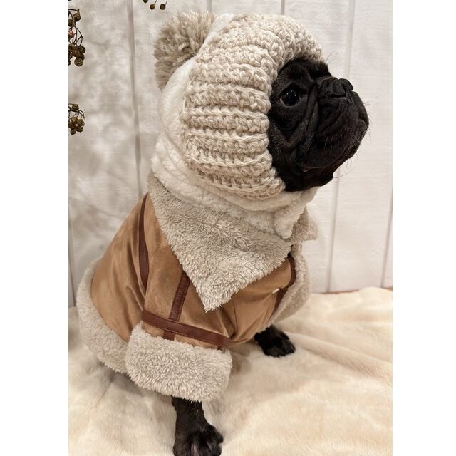 もこもこあったかムートンジャケット❤️ 犬服 犬服ハンドメイド