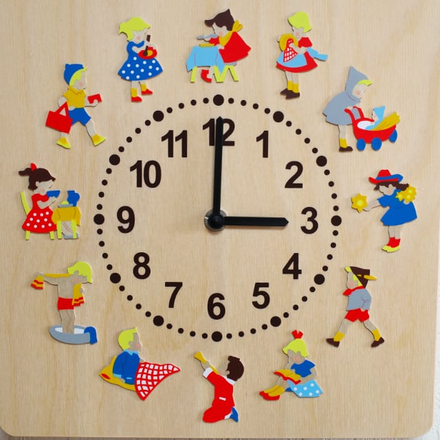 ヘラー時計 子供の一日 | 木のおもちゃ専門店 おもちゃ箱 イカロス