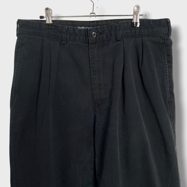 90ｓ　ラルフローレン ANDREWPANT ツータックチノパンツ チノパン ブラック L相当