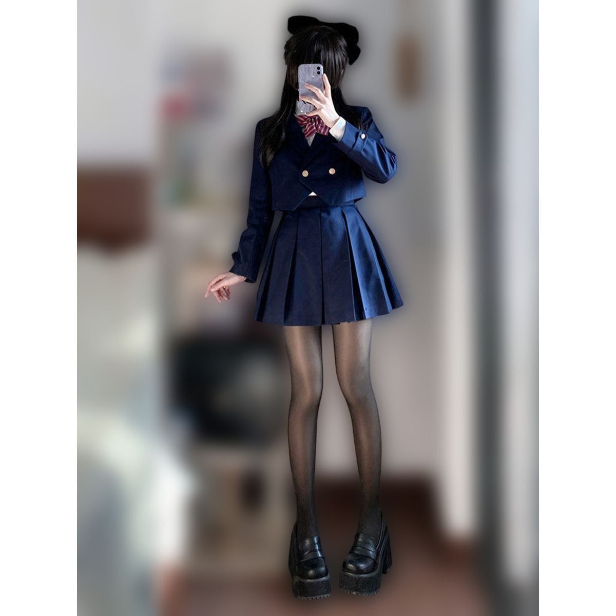 ダブルブレストネイビー制服セットアップ | Maiden's Rêve