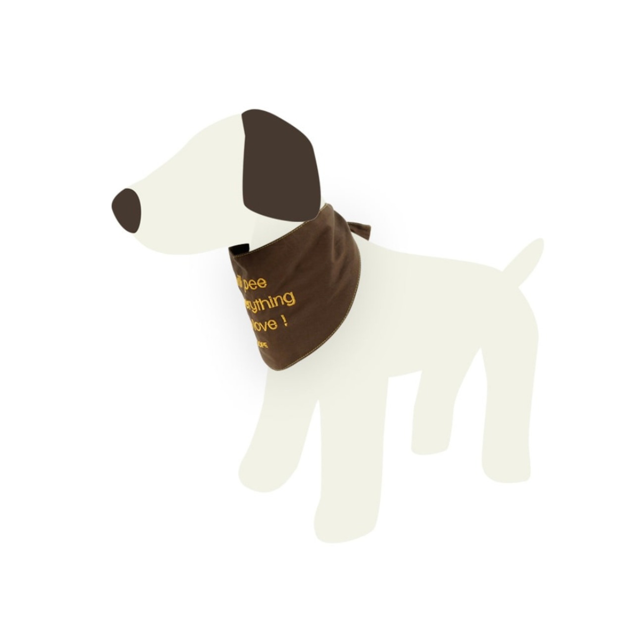 【予約】[ GOPE ] Signature Dog Bandana｜MUSTARD × BROWN - 5