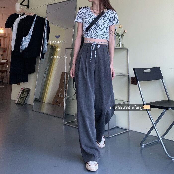 ウェストパンツ レディースルーズスプリングカジュアル 春物 モンロー89756374956