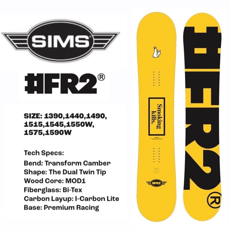 型落ち . 22-23年モデル SIMS. #FR2. SIMs×Fxxking Rabitts. JAPAN LTD