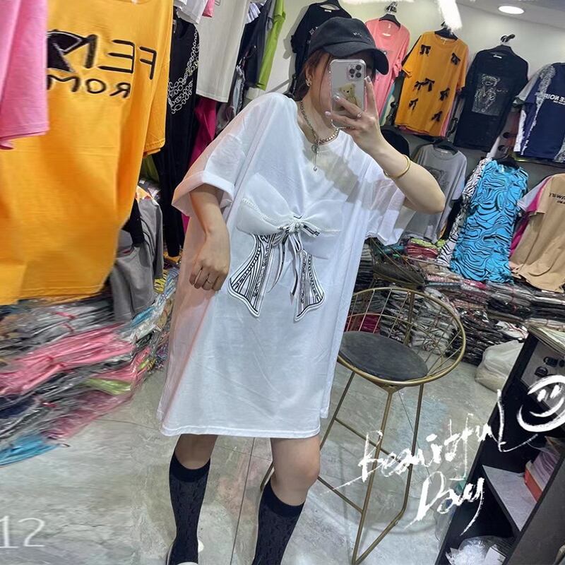 ドレス ラウンドネックメッシュリボンブラウス 大きめサイズ 大人ガーリー スウィート キュート カジュアル Oネック ステッチ ミックスインファッション53791805578