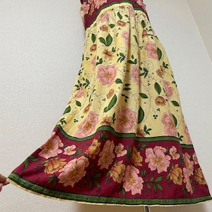 daffodil インド綿クラシカルフラワーヴィンテージワンピース