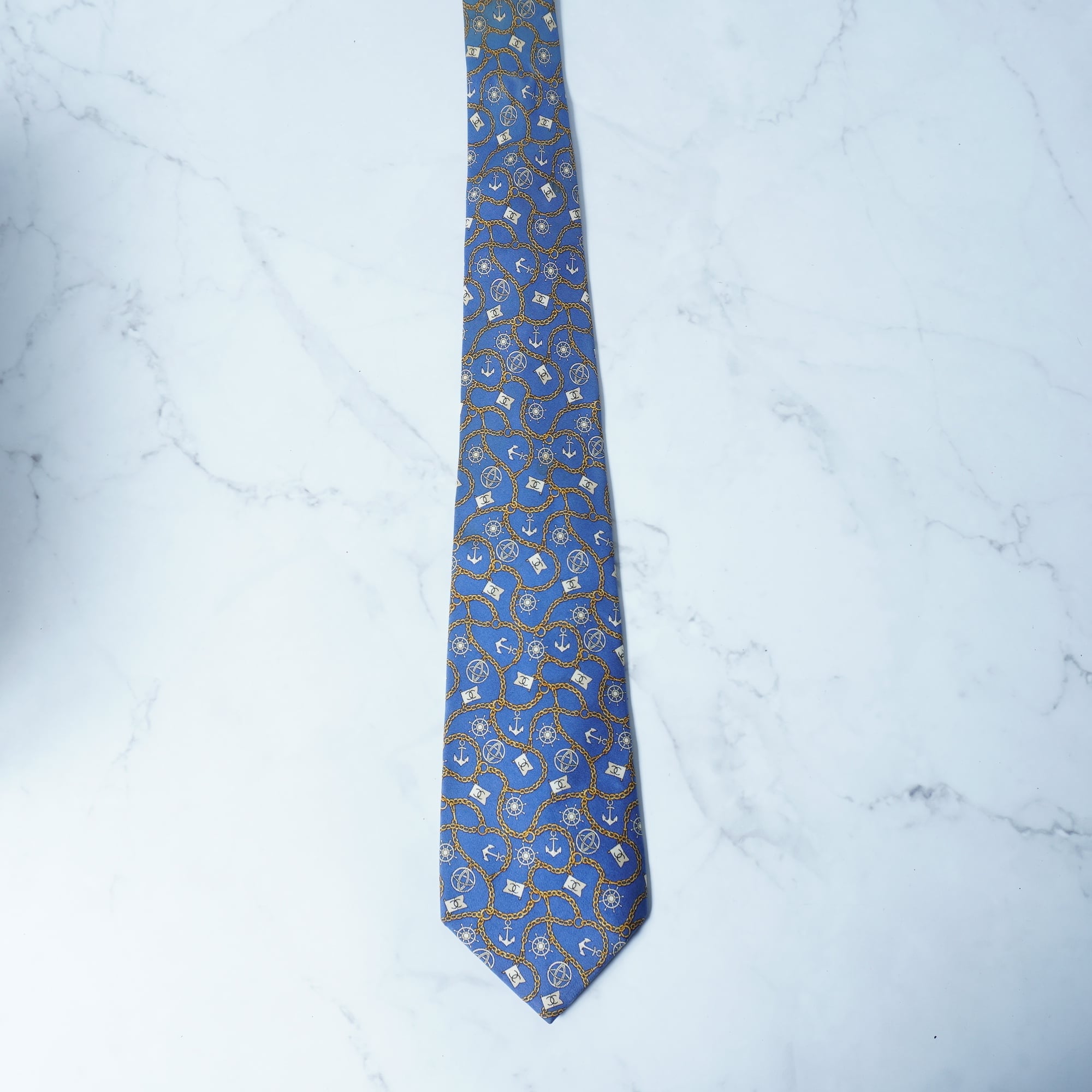 CHANEL】シャネル ゴールドチェーン SILK100% ココマーク