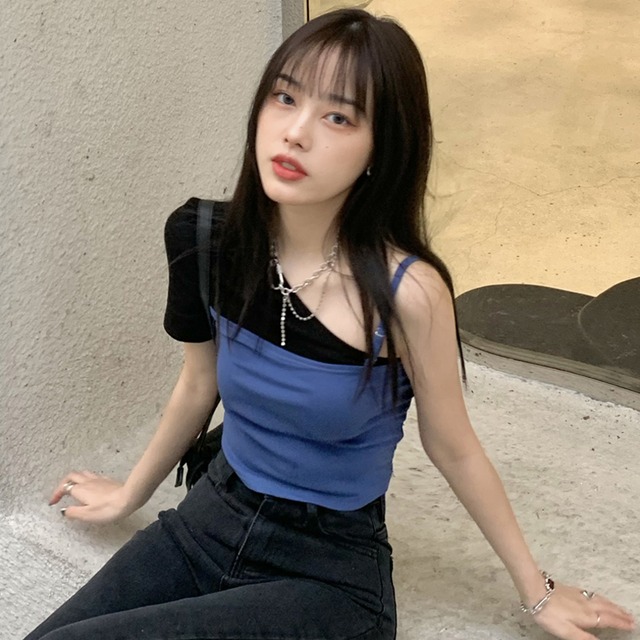 Tシャツ レディースサマー薄手スリムショートトップス 大人ガーリー スウィート キュート カジュアル 夏物 試着室80080952803