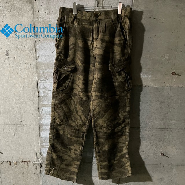 〖Columbia PHG〗camopattern wide wool cargo pants/コロンビア ピーエイチジー カモ柄 ウール ワイド カーゴパンツ/xlsize/#0312