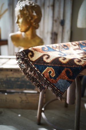 【406】Antique Uzbek rug 1920's - 1930's