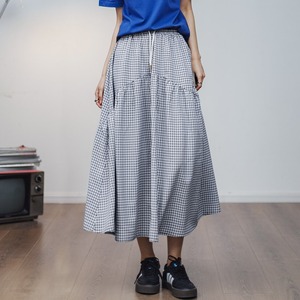 Black and White Plaid Skirt / ブラック & ホワイト チェック柄 スカート
