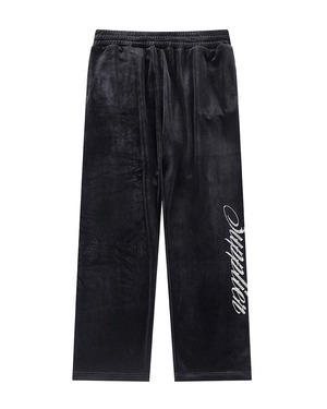 【supplier 】Rhinestone Velour Track Pants