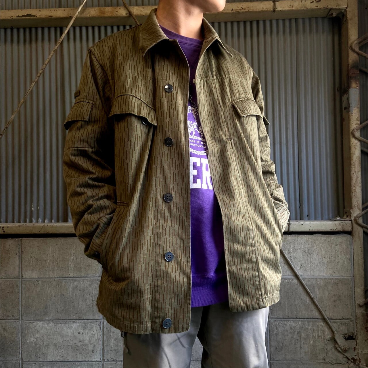 旧東ドイツ 人民軍 タープ ブルメンターン 病ん フローラルカモ 