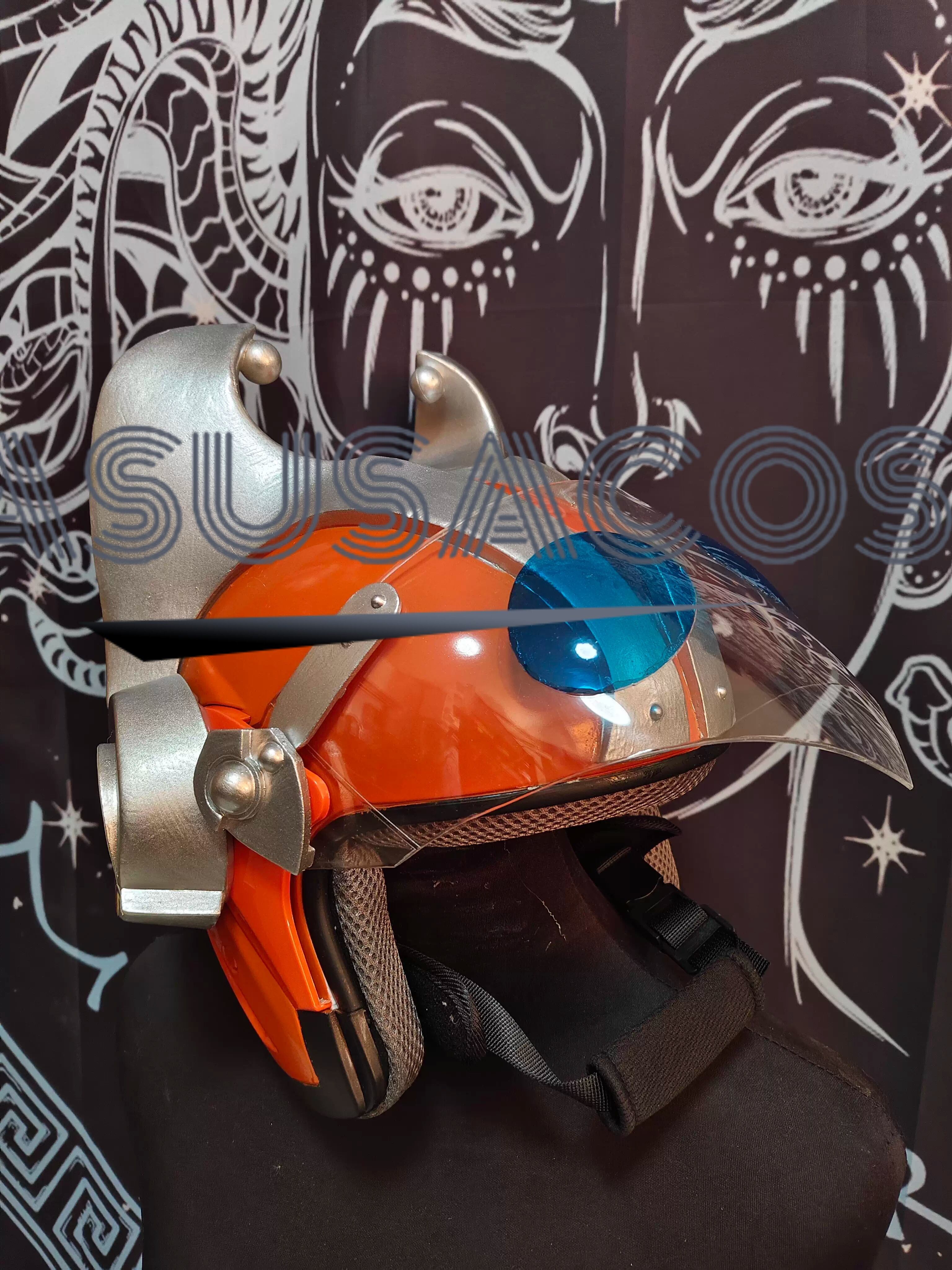 ASUSACOS 実物撮影！ウルトラマンレオ MAC 隊ヘルメット 鳥源 大鳥巌