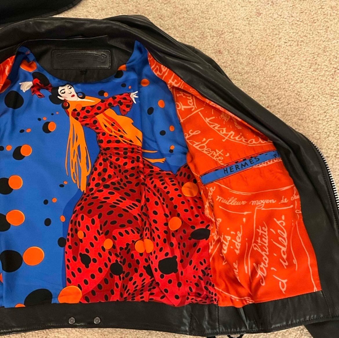 CHROME HEARTS クロムハーツ HERMES エルメス裏地 スカーフ ディーン