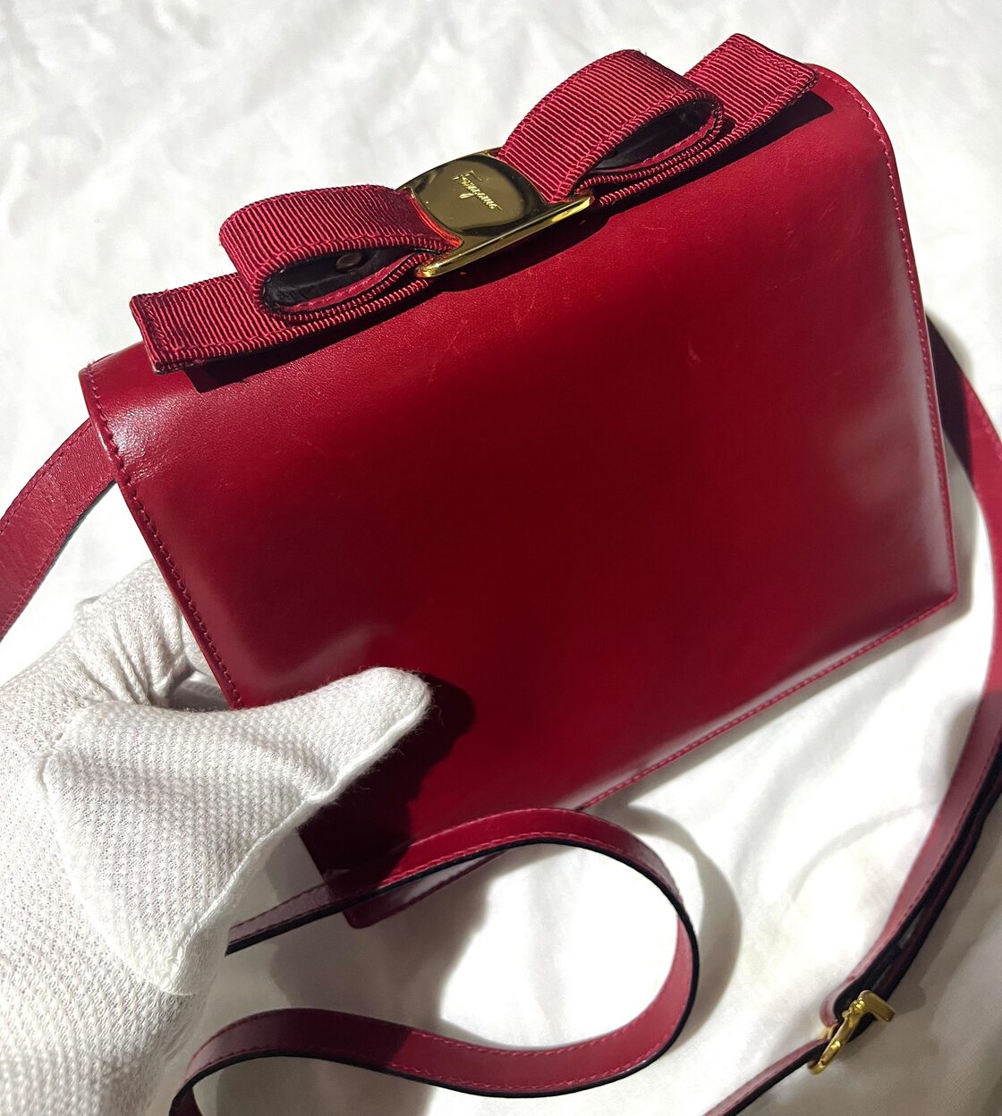 1242 Salvatore Ferragamo VARA リボン2wayショルダーバッグ 